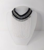 Kolye Gerdanlık Kadın Choker Bohem Kolyeler El Yapımı Uzun Püskül Boncuklar Bayan Kolye Takı Tasma - 4