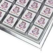 48 Adet Etiketli Unicorn Madlen Çikolata Bebek - 3