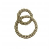 20 Adet 6x4cm Doğal Hasır Akesuar İç İçe Yuvarlak - 1