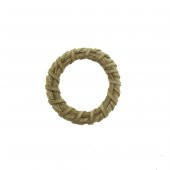 20 Adet 3cm Doğal Hasır Aksesuar Yuvarlak Düz - 1