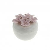6,5cm Seramik Çiçekli Kutu Pembe - 2