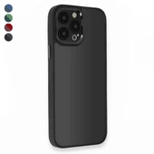 iPhone 12 Pro Max Kılıf Freya Lazer Lens Kamera Çerçeveli Silikon Kapak - 1