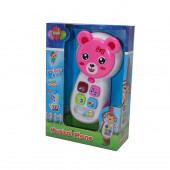 Oyuncak Telefon Sevimli Telefon Işıklı Sesli Pembe - 2