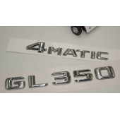 Benz GL 350 4Matic Bagaj Krom Metal 3M 3D Yazı Logo - 3