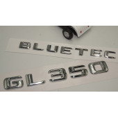 Benz GL 350 Bluetec Bagaj Krom Metal 3M 3D Yazı Logo thumbnail 3