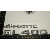 Benz GL 400 4Matic Bagaj Krom Metal 3M 3D Yazı Logo - 4
