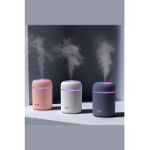 Hava Nemlendirici USB Buhar Makinesi Işıklı Oda Araç Aroma Difüzörü H2O - 1