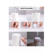 Hava Nemlendirici USB Buhar Makinesi Işıklı Oda Araç Aroma Difüzörü H2O - 4