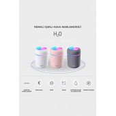 Hava Nemlendirici USB Buhar Makinesi Işıklı Oda Araç Aroma Difüzörü H2O - 7