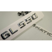 Benz GL 550 4Matic Bagaj Krom Metal 3M 3D Yazı Logo thumbnail 1