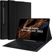 Samsung Galaxy Tab S8 Ultra SM-X900 X903 X905 X906 Kılıf Kablosuz Klavyeli Case Mobax Türkçe Klavye - 1