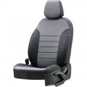 Otom Skoda Fabia 2007-2014 Özel Üretim Koltuk Kılıfı Paris Design Gri - Siyah - 2