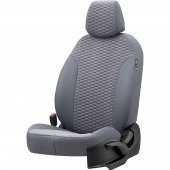 Otom Seat Leon 2013-Sonrası Özel Üretim Koltuk Kılıfı Tokyo Design Tay Tüyü Füme thumbnail 2