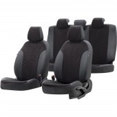Otom Mitsubishi Colt 2004-2009 Özel Üretim Koltuk Kılıfı Amsterdam Design Tay Tüyü Siyah - 1