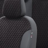 Otom Skoda Rapid 2012-Sonrası Özel Üretim Koltuk Kılıfı Amsterdam Design Tay Tüyü Siyah - 2