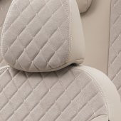 Otom Hyundai Elentra 2011-2016 Özel Üretim Koltuk Kılıfı Madrid Design Tay Tüyü Bej - 3