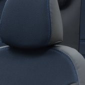 Otom Toyota Avensis 2003-2009 Özel Üretim Koltuk Kılıfı Paris Design Mavi - Siyah - 3