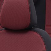 Otom Citroen C3 2009-2016 Özel Üretim Koltuk Kılıfı Original Design Bordo - Siyah - 3