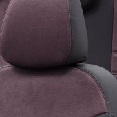 Otom Ssangyong Actyon Sports 2008-2012 Özel Üretim Koltuk Kılıfı Milano Design Bordo - Siyah - 3