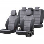 Otom Renault Latitude 2011-2015 Özel Üretim Koltuk Kılıfı London Design Füme - Siyah - 1