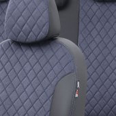 Otom Kia Sorento 2009-2014 Özel Üretim Koltuk Kılıfı Madrid Design Tay Tüyü Mavi - Siyah - 3