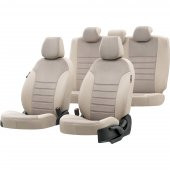 Otom Mitsubishi L-300 1994-2007 Özel Üretim Koltuk Kılıfı London Design Bej - 1