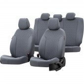 Otom Fiat Albea 2002-2012 Özel Üretim Koltuk Kılıfı Tokyo Design Deri Füme - 1