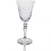 Kcd Seremoni Sade Kesme El Dekor Yaldızlı Desenli Cam 6 Adet Ayaklı Bardak Kadeh thumbnail 2