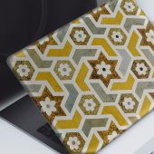 Yıldızlı Karo Motifi Notebook Sticker, Laptop sticker,, Hp Sticker, Asus Sticker, 15.6 inç Sticker - 1