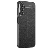 Vendas Samsung Galaxy A34 Uyumlu Deri Desenli Niss Dikiş Tasarımlı Darbe Dirençli Silikon Kılıf - 3