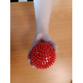 El Egzersiz Masaj ve Duyu Topu , Yumuşak Dikenli Top Kırmızı Renk 9 cm - 1