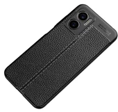 Vendas Xiaomi Redmi Note 11E Uyumlu Deri Desenli Niss Dikiş Tasarımlı Darbe Dirençli Silikon Kılıf - 7