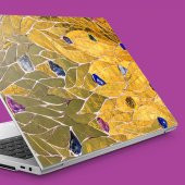 Taşlı Altın İşleme Notebook Sticker, Laptop sticker,Hp Sticker, Asus Sticker, 15.6 inç Sticker - 1