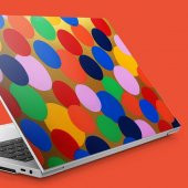Altın ÜzerineDaireler Notebook Sticker, Laptop sticker,Hp Sticker, Asus Sticker, 15.6 inç Sticker - 1