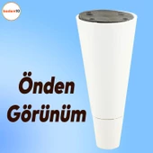 Konik Lüks Mobilya Kanepe Sehpa Tv Ünitesi Koltuk Ayağı 12 Cm Beyaz Ayakları - 6