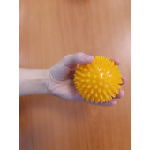 El Egzersiz Masaj ve Duyu Topu , Yumuşak Dikenli Top Sarı Renk 8 cm - 3