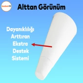 Konik Lüks Mobilya Kanepe Sehpa Tv Ünitesi Koltuk Ayağı 12 Cm Beyaz Ayakları - 3