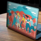 İlüstrasyon Kadınlar Notebook Sticker, Laptop sticker,, Hp Sticker, Asus Sticker, 15.6 inç Sticker - 1