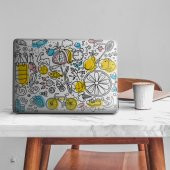 Sportif Doodle Notebook Sticker, Laptop sticker,, Hp Sticker, Asus Sticker, 15.6 inç Sticker - 1