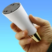 Konik Lüks Mobilya Kanepe Sehpa Tv Ünitesi Koltuk Ayağı 12 Cm Beyaz Altın Ayakları - 6