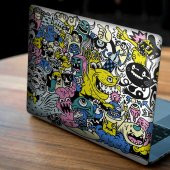 Doodle-6 Notebook Sticker, Laptop sticker,, Hp Sticker, Asus Sticker, 15.6 inç Sticker - 1