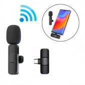 Coofbe Wireless Kablosuz iPhone Lightning Yaka Mikrofonu, 20 Metre Mesafeli Yayıncı Yaka Mikrofonu - 1