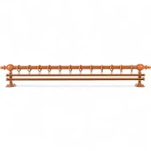 Meşe Çift Raylı Ahşap Rustik Perde Askısı - 225 CM thumbnail 2