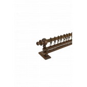 Ceviz Çift Raylı Ahşap Rustik Perde Askısı - 225 CM - 4