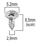 Aletçantam Havşa Başlı Küçük Vida Mini Sac Vidası Yhb 2.9x6.5 -500 Adet - 2