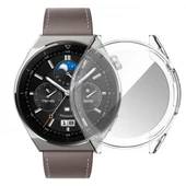 Polham Huawei Watch GT 3 Pro 46mm Ful Kaplama Koruyucu Kılıf, Soft Silikon Darbe Emici Saat Kılıf - 6