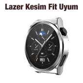Polham Huawei Watch GT 3 Pro 43mm Ful Kaplama Koruyucu Kılıf, Soft Silikon Darbe Emici Saat Kılıf - 4