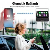 Coofbe Araç İçi İphone Cihazlar İçin Kablosuz Apple CAR PLAY Adaptörü, Wireless Carplay Çevirici - 5