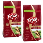 Enjoy Kuzu Etli  ve Prinçli Yetişkin Köpek Maması 15 Kg 2 Adet - 1