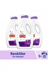 Omo Sıvı Çamaşır Deterjanı Renkliler İçin Renklilerinizi Korur  1690 ml 30 Yıkama 3 Adet - 1